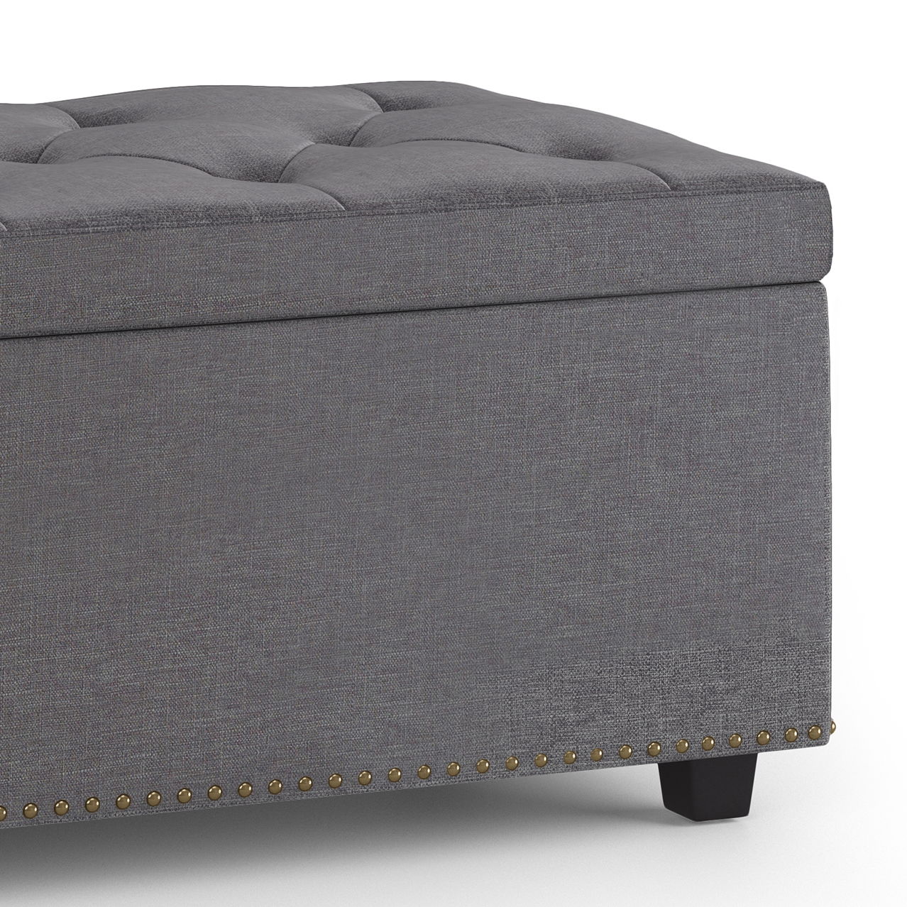 Hamilton - Upholstered Lift Top Rectangular Storage Ottoman by HouseOfZazla