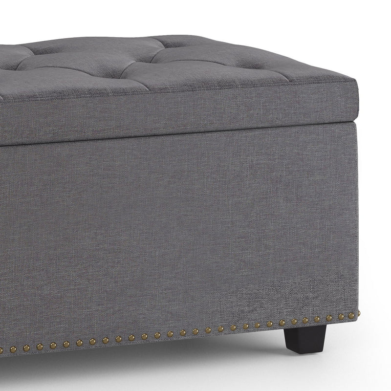Hamilton - Upholstered Lift Top Rectangular Storage Ottoman by HouseOfZazla
