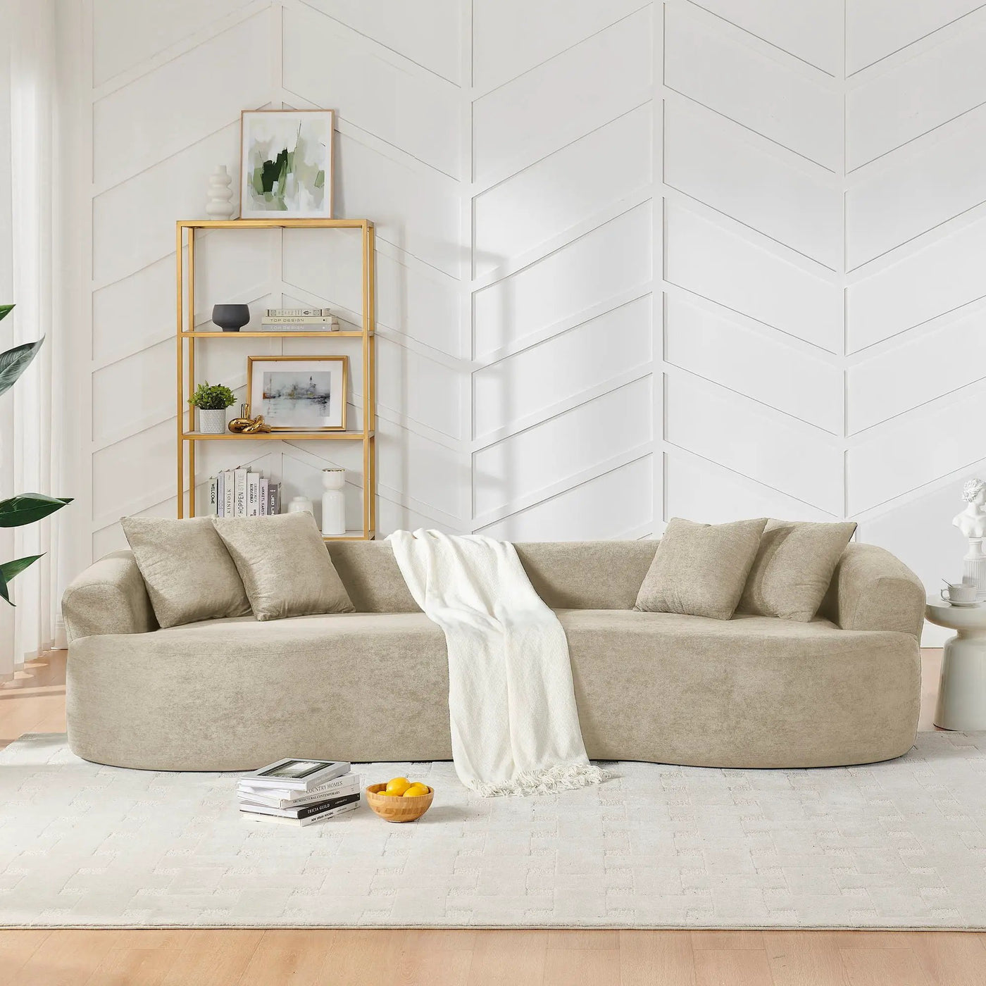 4 Seater Curved Cloud Sectional Sofa by HouseOfZazla