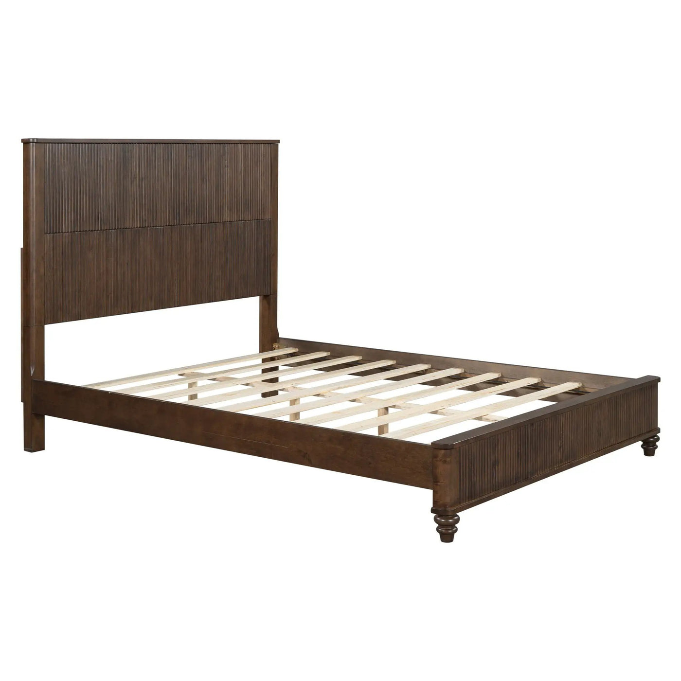 Platform Bed Frame With Tall Headboard by HouseOfZazla