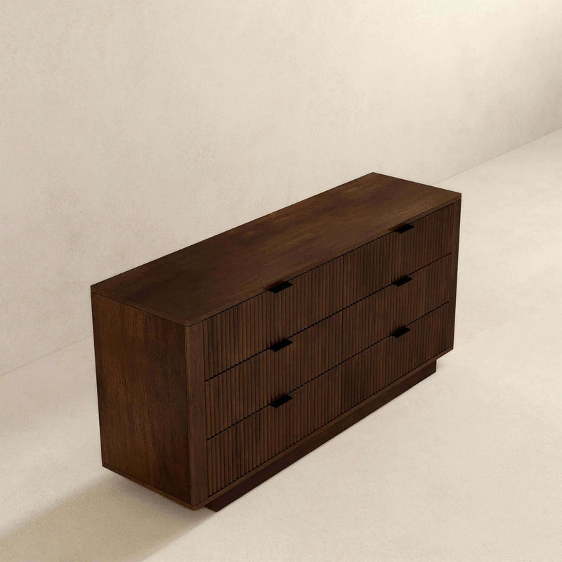 Lola - Dresser With 6 Drawers - Dark Brown by HouseOfZazla