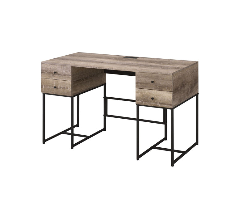 Desirre Writing Desk with USB Port - Oak, photo 3 of 4