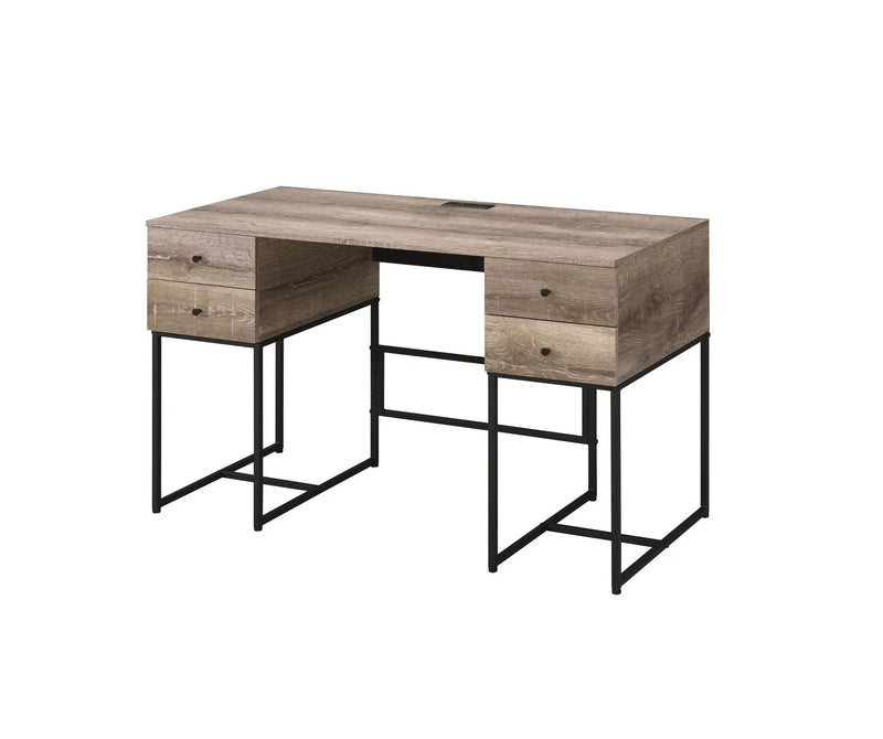 Desirre Writing Desk With USB Port - Oak by HouseOfZazla