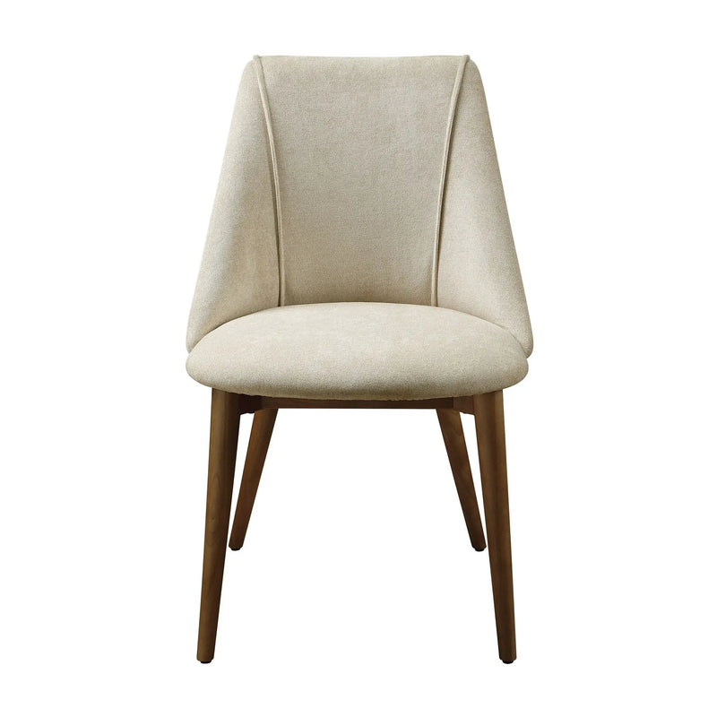 Willene - Polished Microfiber Side Chair (Set of 2) - Beige by HouseOfZazla