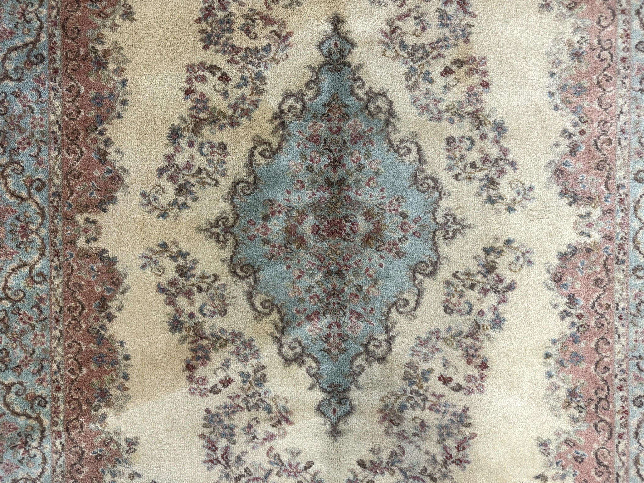 Karastan Rug 4x6, Pastel Ivory Kirman Rug #784, Wool Karastan Carpet, Original 700 Series, Vintage Karastan Area Rug, Discontinued by Jewel Rugs