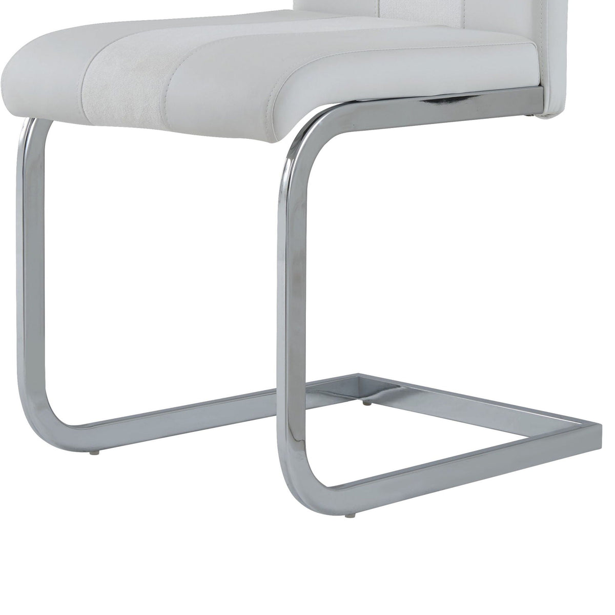 Dining Chair Set with Upholstered Seat and Metal Legs - White, Black, or Dark Gray, photo 20 of 30