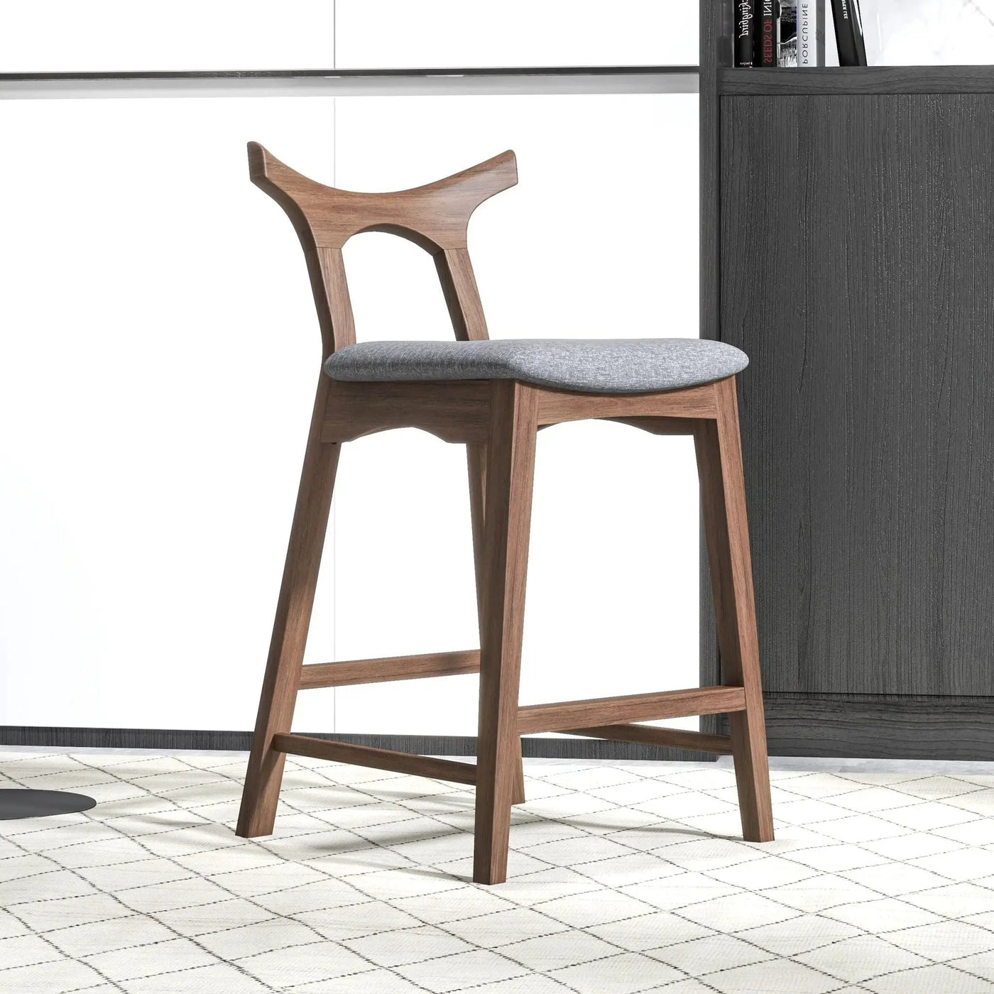 Hester - Upholstered, Square Bar Chair (Set of 2) by HouseOfZazla