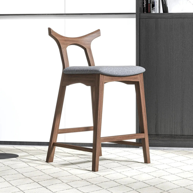 Hester - Upholstered, Square Bar Chair (Set of 2) by HouseOfZazla