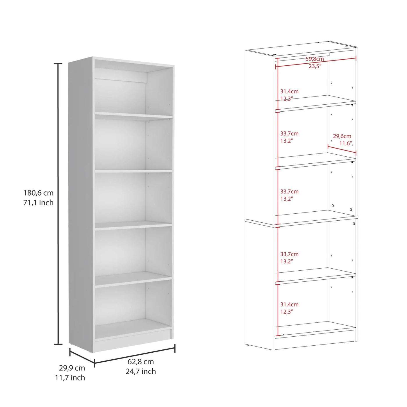 Levan - 3 Piece Living Room Set With 3 Bookcases by Unique Piece Furniture
