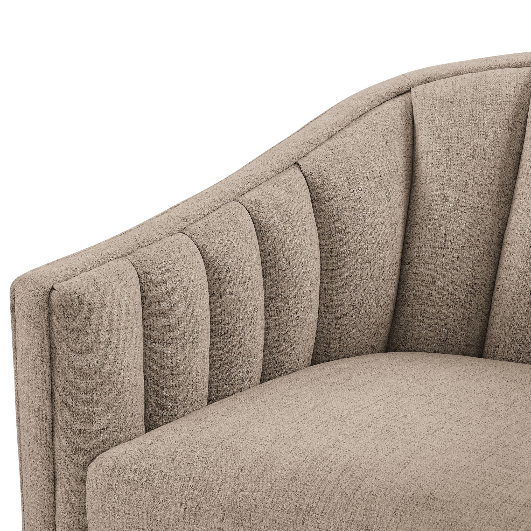 Solitude - Skirted Swivel Accent Chair With Hemp Like by HouseOfZazla