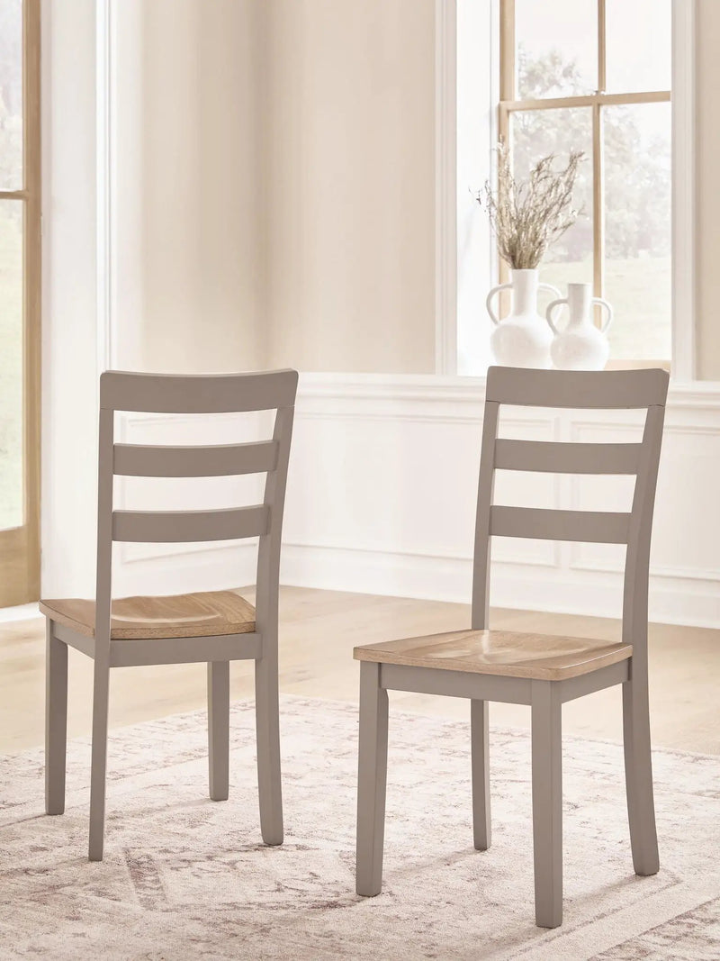 Harperfeld - Dining Room Side Chair (Set of 2) - Natural / Gray by Unique Piece Furniture