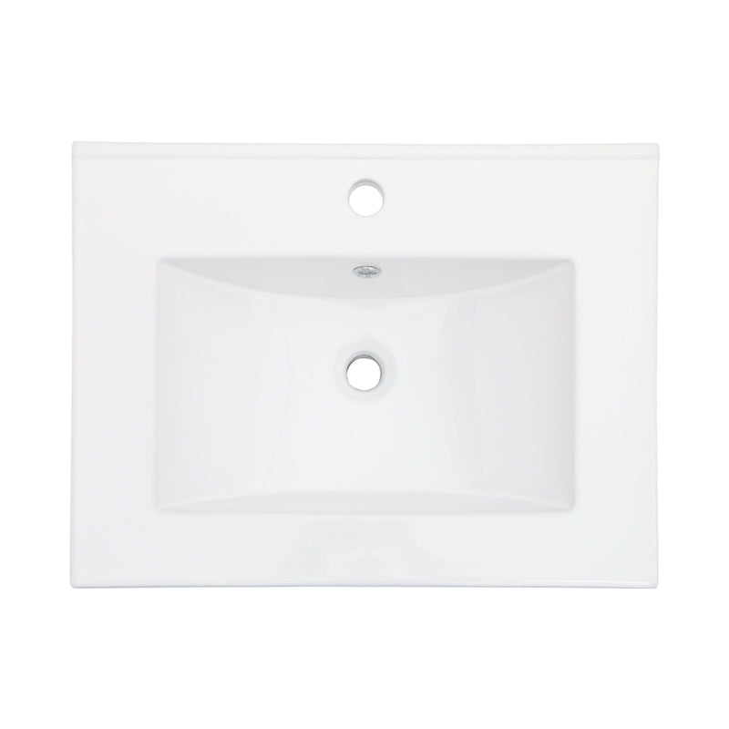 Premium Rectangular Vanity Top With Single Faucet Hole And Overflow by HouseOfZazla
