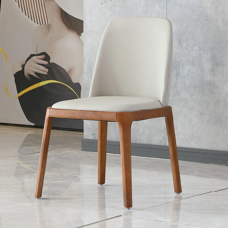 Modern Dining Chairs, Wooden Legs (Set of 2) - Gray by HouseOfZazla