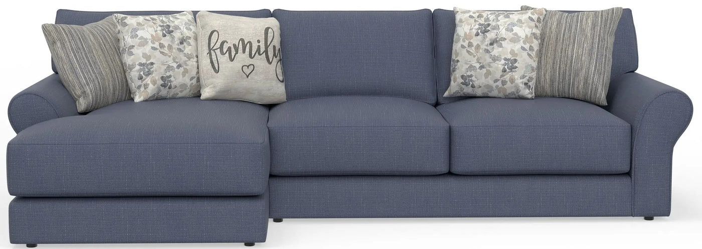 Cape May - Sofa Chaise With Comfort Coil Seating And 5 Accent Pillows Included by Unique Piece Furniture