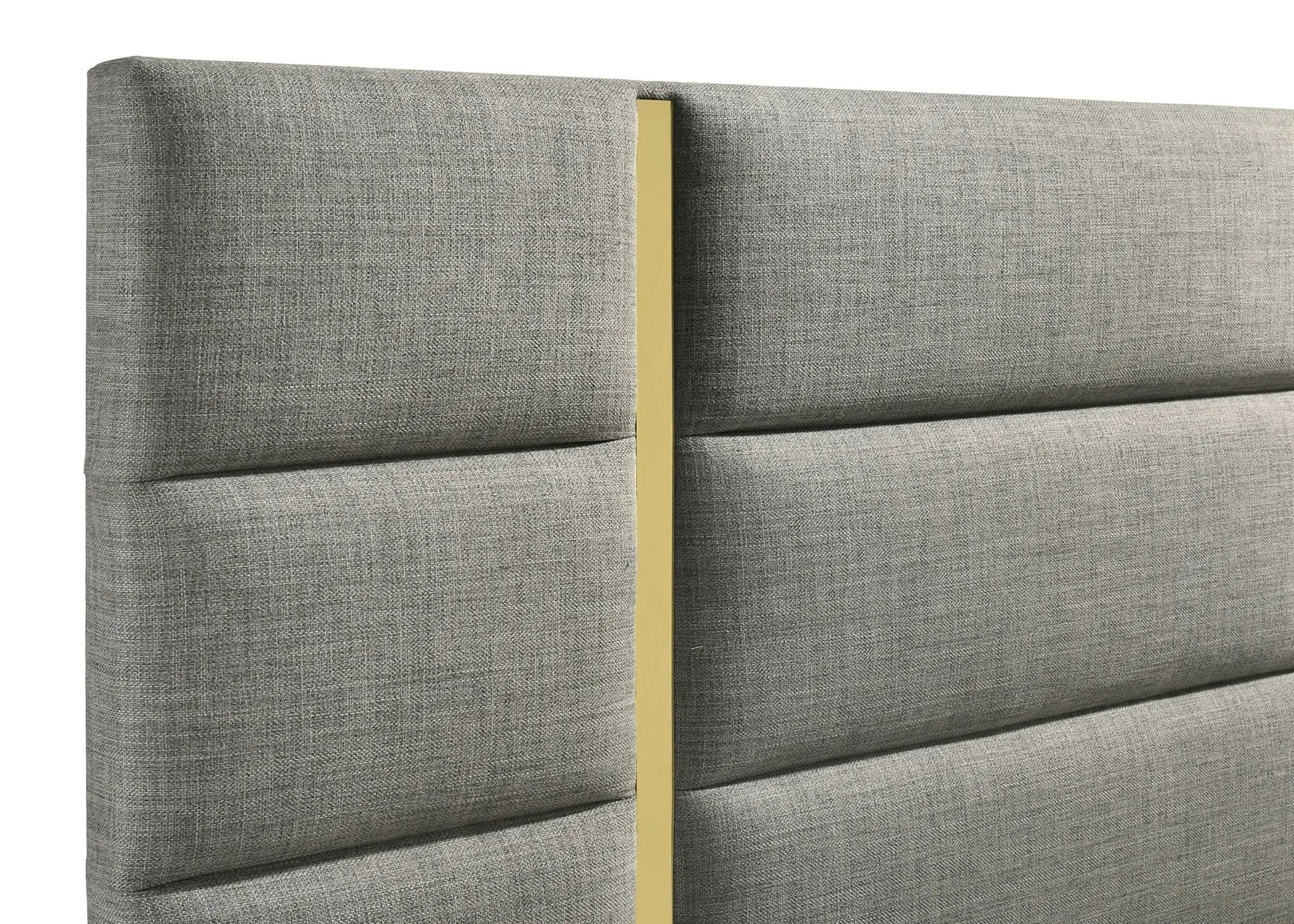 Ines 56-inch Fabric Upholstered Eastern King Panel Bed Grey by Unique Piece Furniture