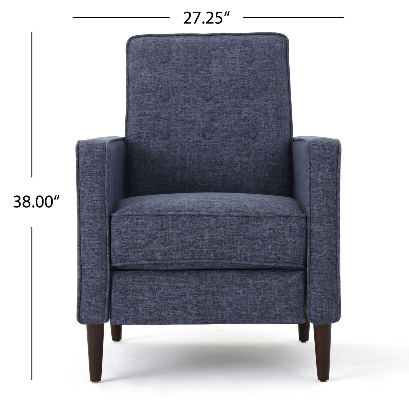 Mid-Century Modern Recliner With Button Tufted Waffle Stitch by Unique Piece Furniture