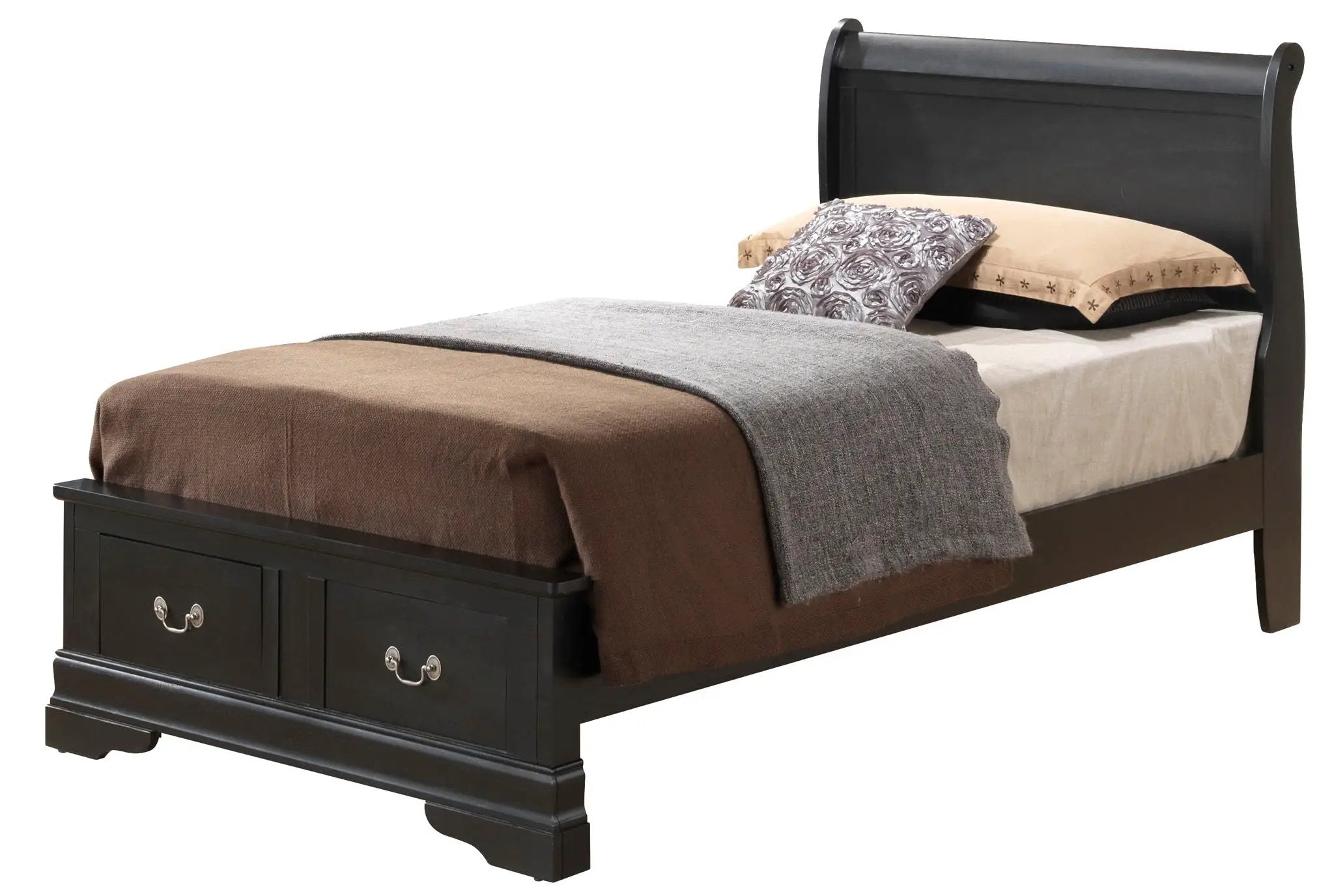 Upholstered Panel Sleigh Bed Design by Unique Piece Furniture