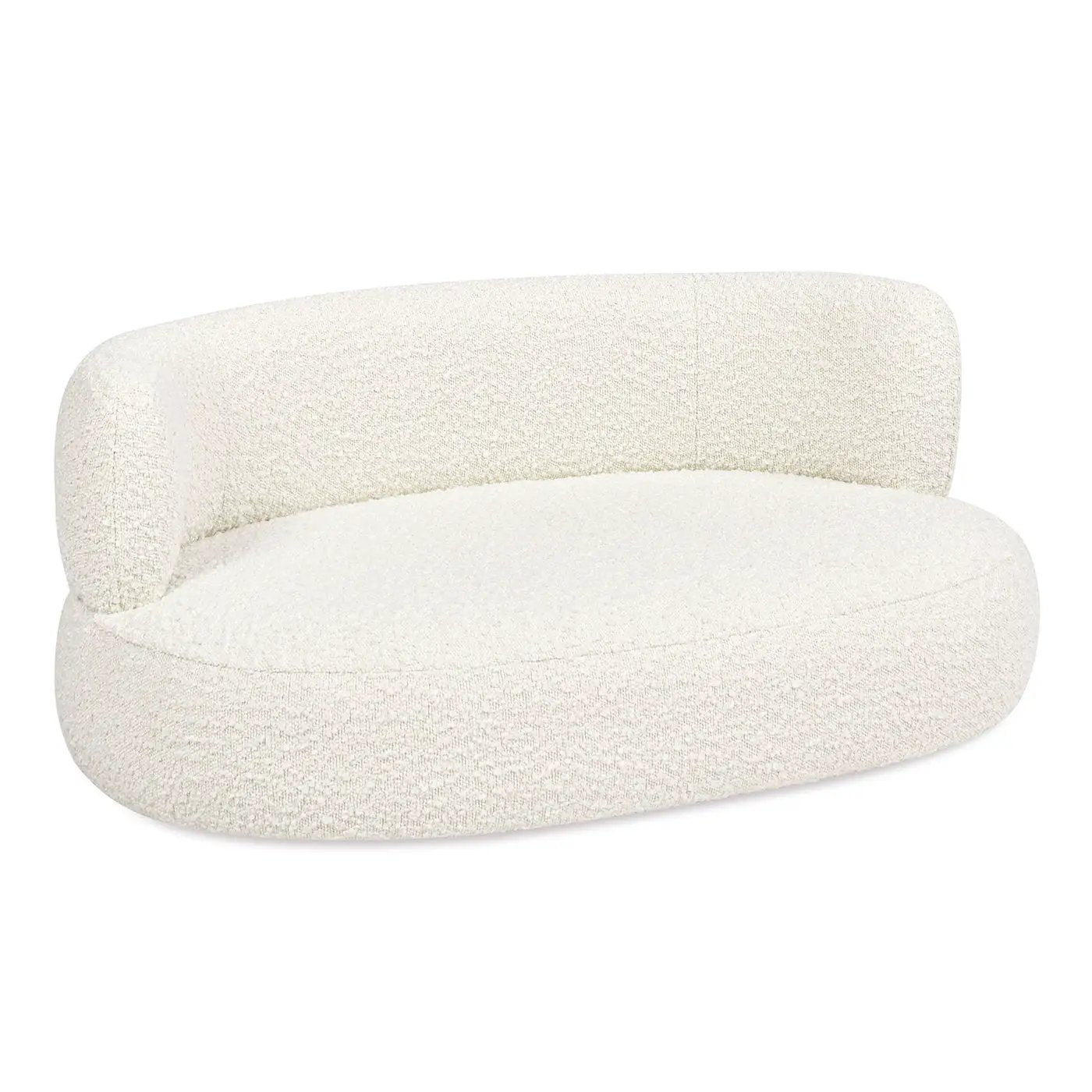 Shep - Curved Dog Sofa Bed Medium - Ivory White by HouseOfZazla