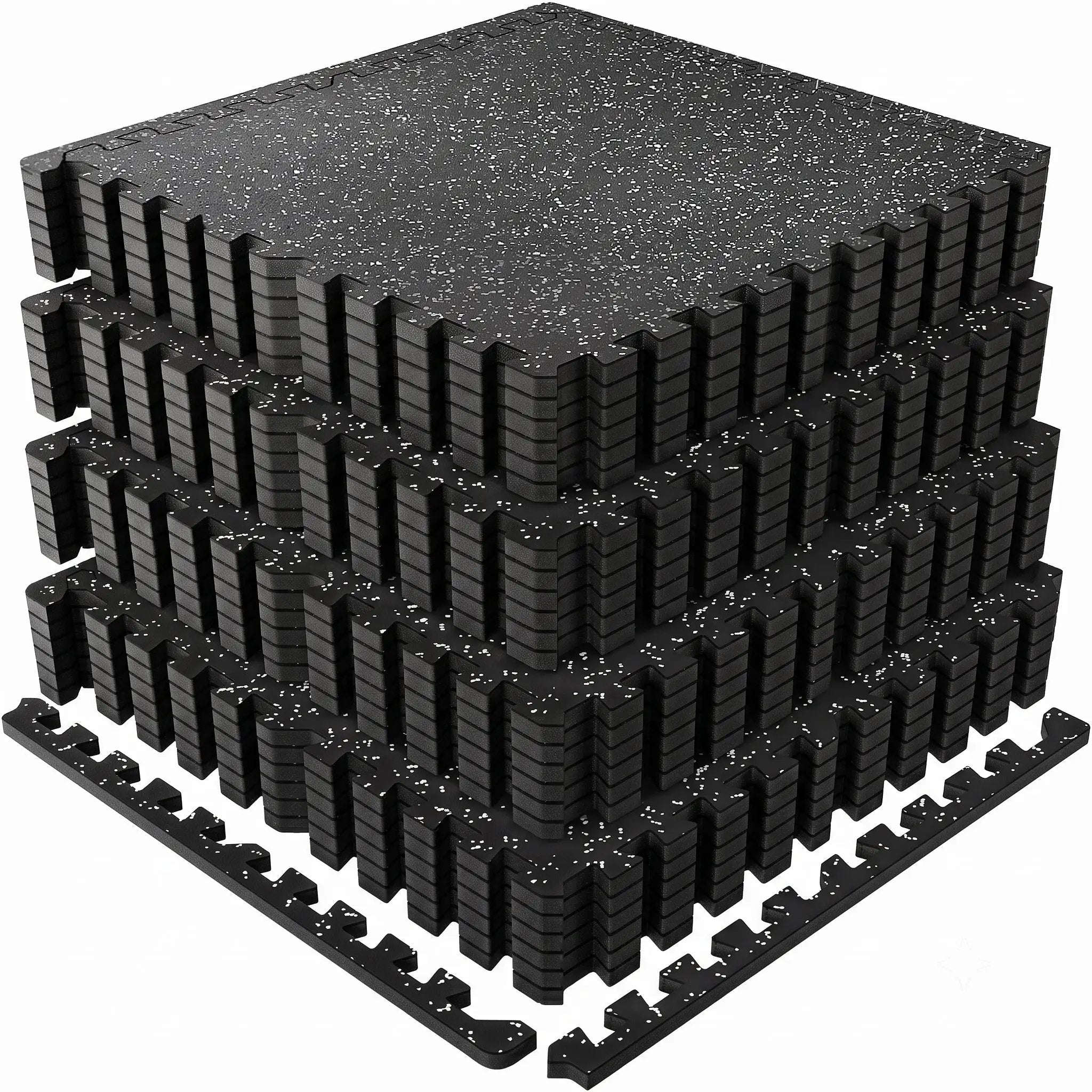 0.6 Inch Thick Gym Floor Mats with EVA Foam by HouseOfZazla