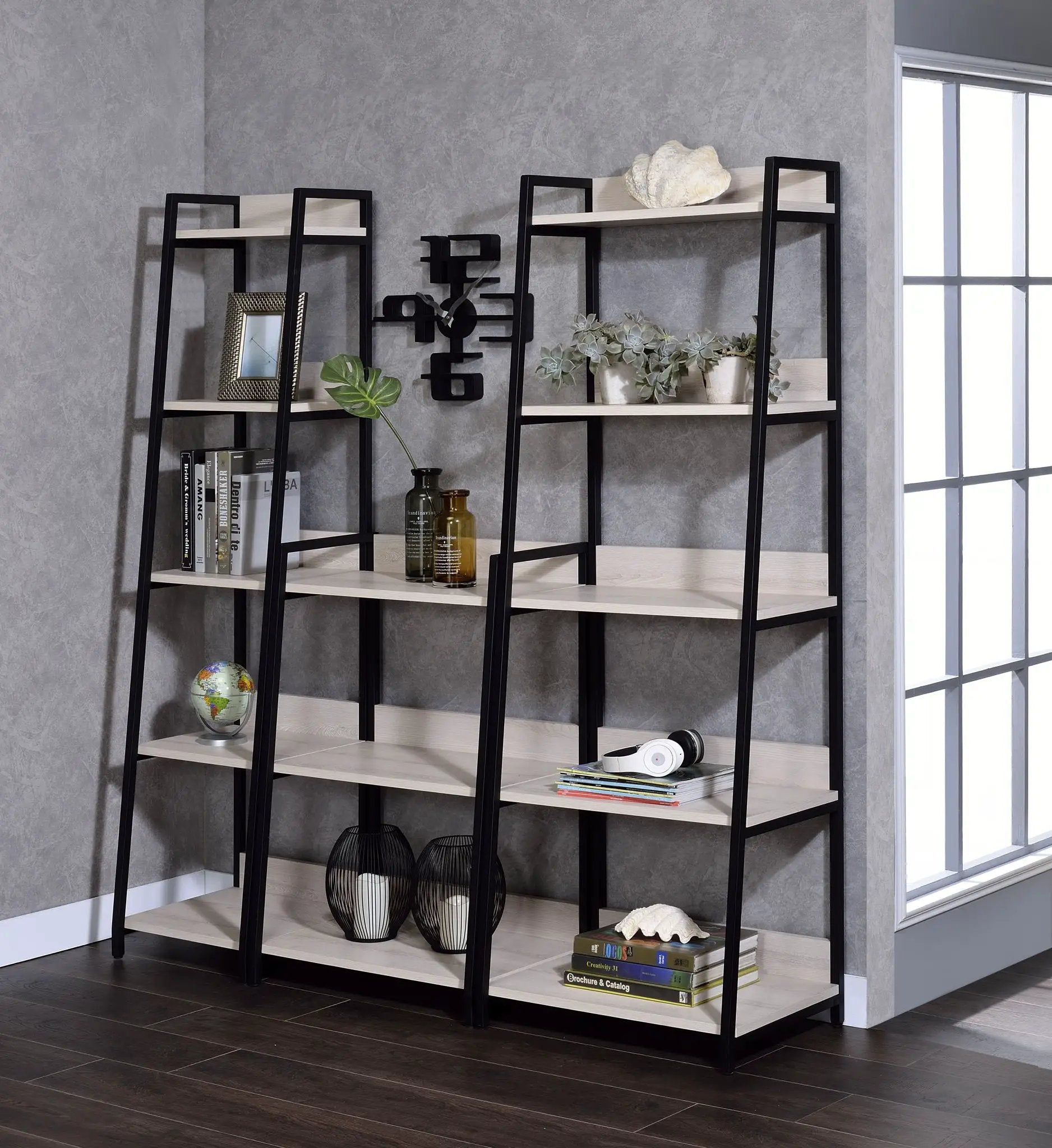 Wendral - 16"L Bookshelf - Natural & Black by Unique Piece Furniture