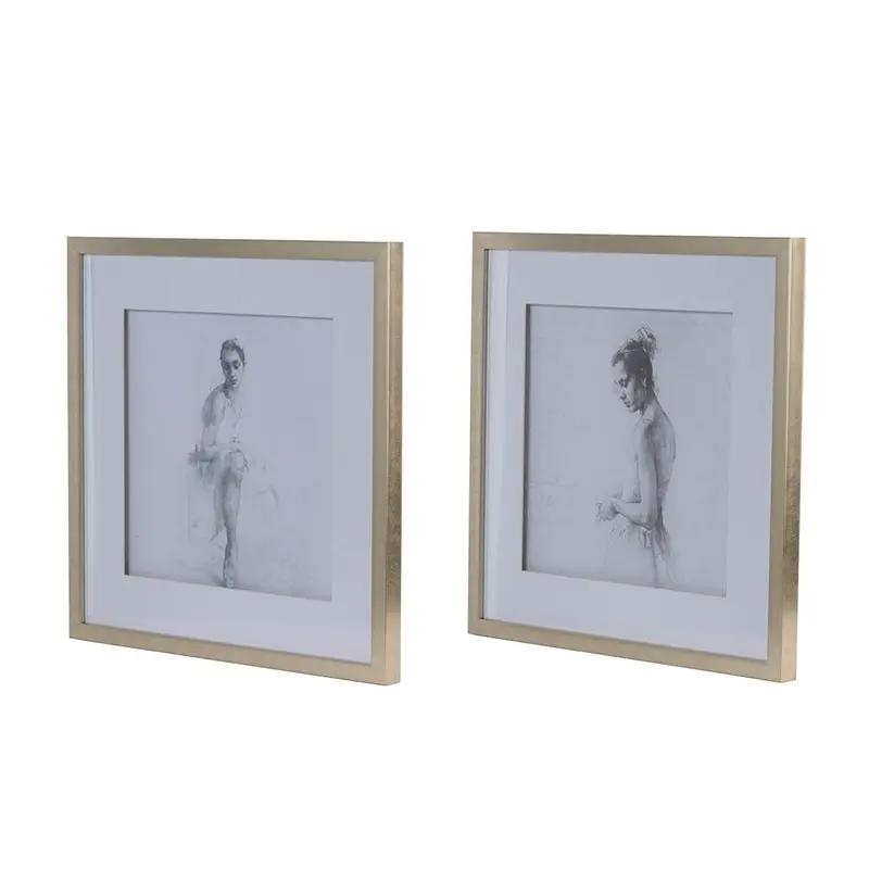 19.7x19.7" Ballet Dancer Art, Set of 2 by HouseOfZazla