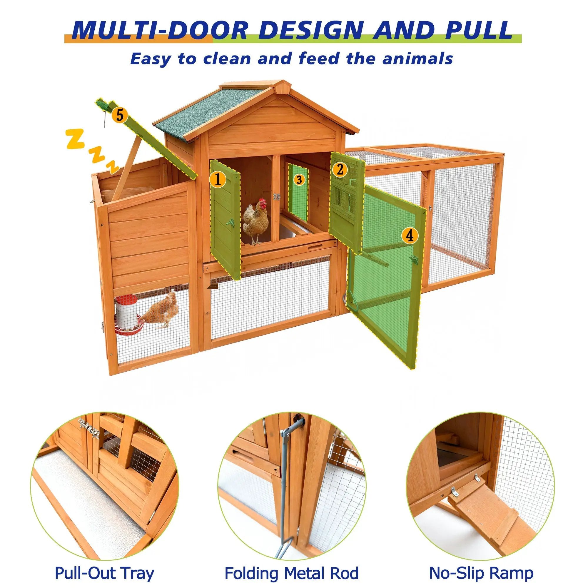 80" Chicken Coop with Nest Box by HouseOfZazla