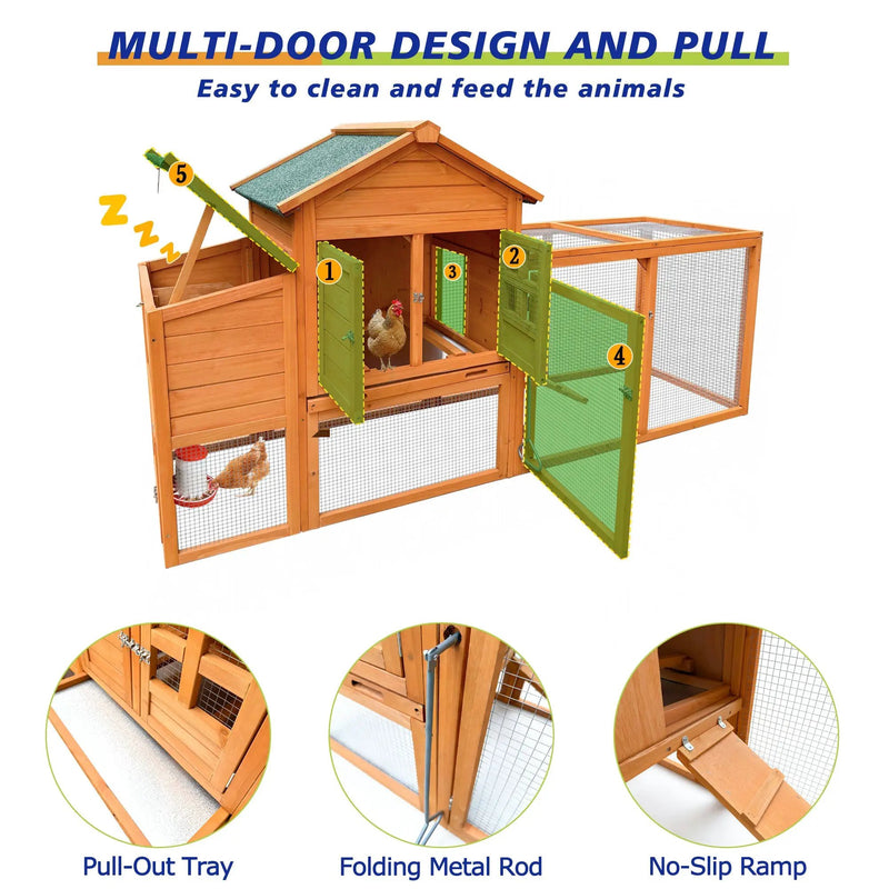 80" Chicken Coop with Nest Box by HouseOfZazla