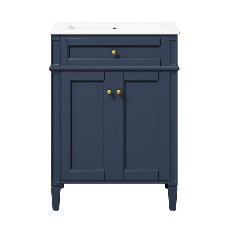 24" Bathroom Vanity with 2 Doors and Tip-Out Drawer by HouseOfZazla