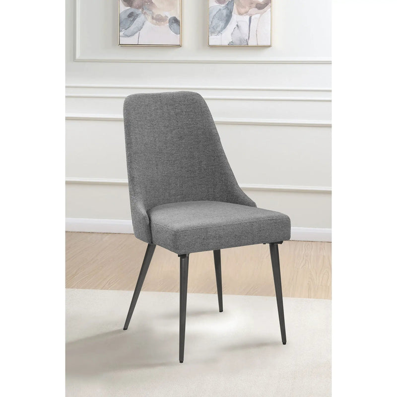 Side Chairs Upholstered With Tapered Legs (Set of 2) - Gray by HouseOfZazla