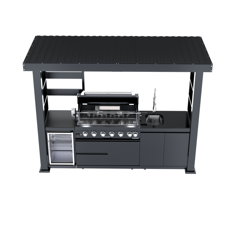 108-Inch 6-Burner Deluxe Outdoor Kitchen Grill by HouseOfZazla