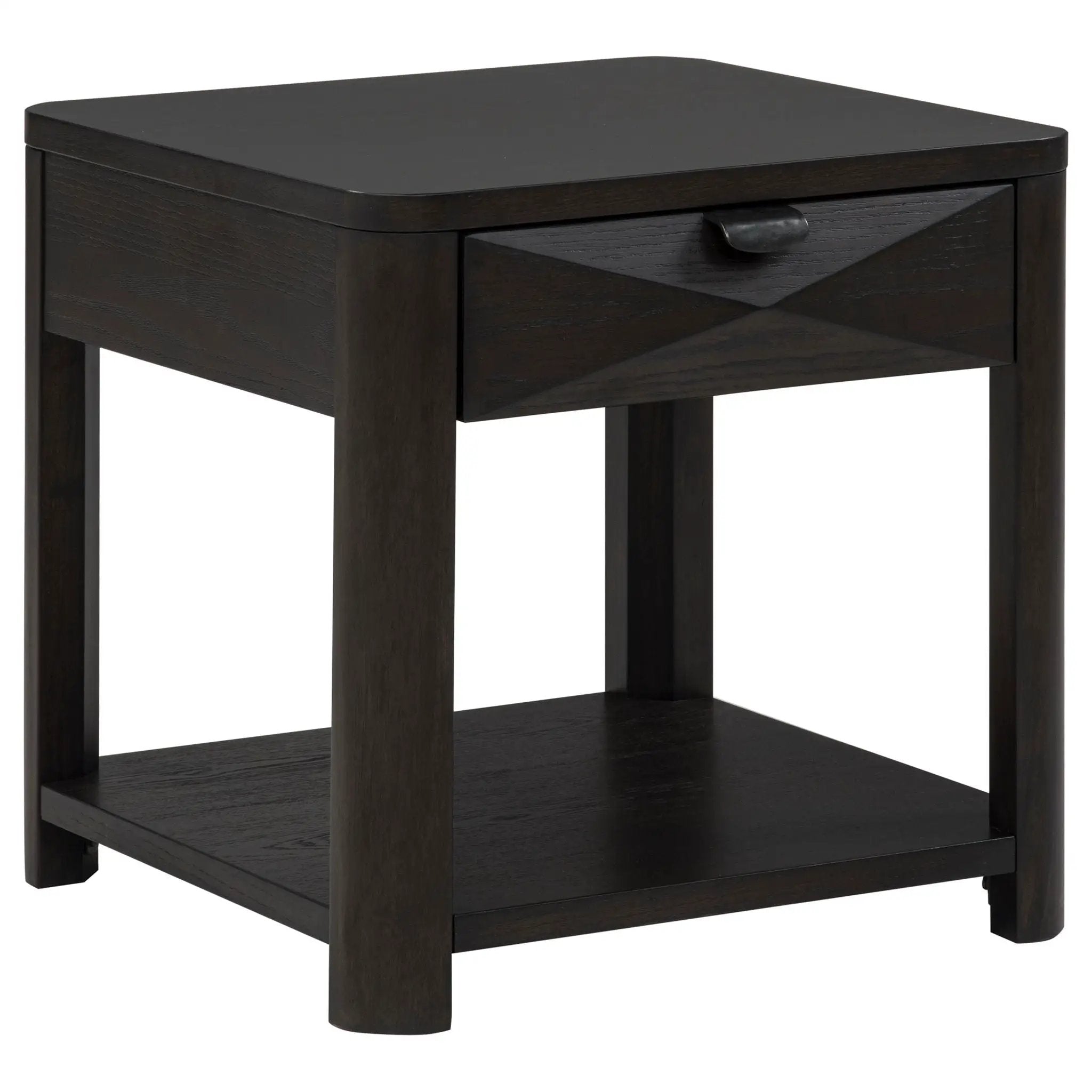 Marcelo Wood End Table with Drawer and Shelf Coffee by Unique Piece Furniture
