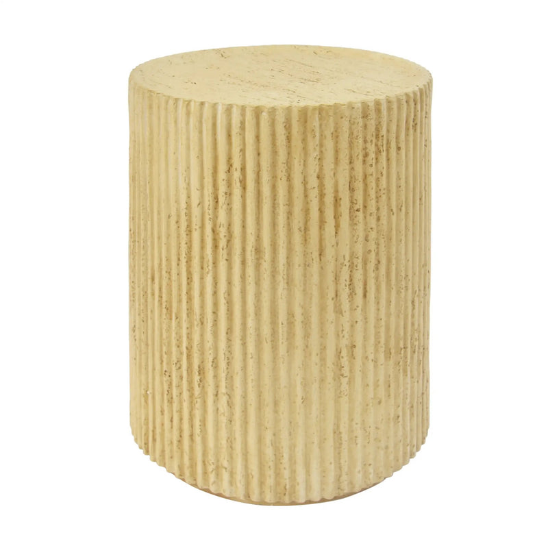 Cylindrical Outdoor Side Table Antique Brown MGO by HouseOfZazla