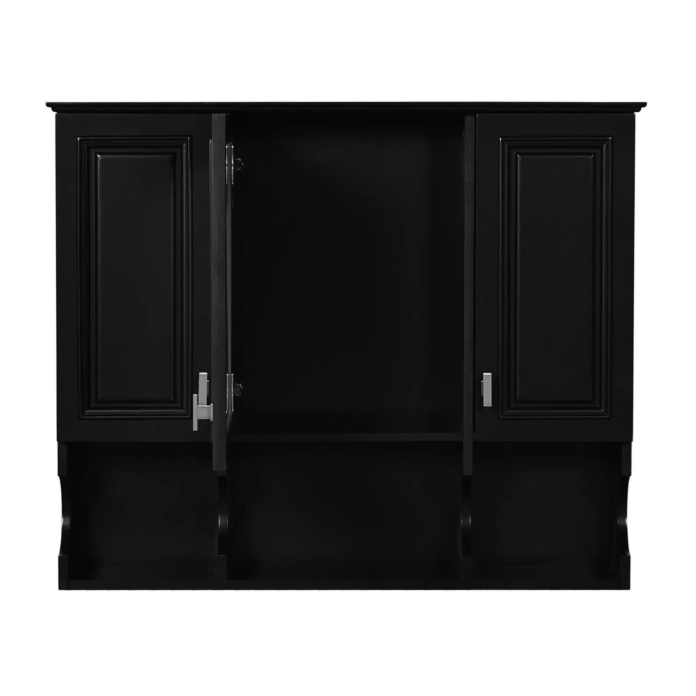 Wall Mounted Bathroom Medicine Wall Cabinet With Mirror & Open Shelves by HouseOfZazla