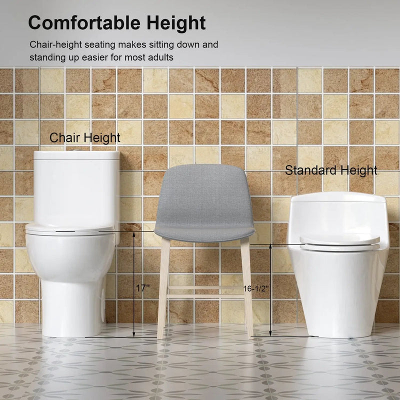 1.1/1.6 GPF Tornado Flush One-Piece Toilet with Comfort Chair Seat by HouseOfZazla
