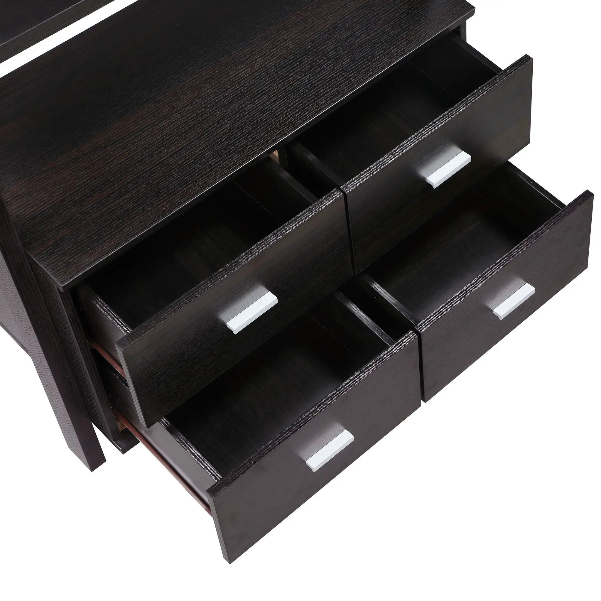 Blackburn - 3 Piece Ladder Bookshelf Set With Modular Design - Cappuccino