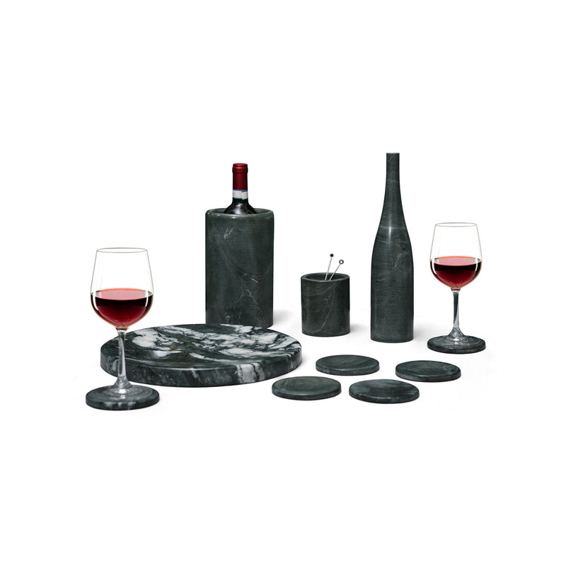 10 Pieces Luxury Natural Marble Dining Room Accessories Set by HouseOfZazla