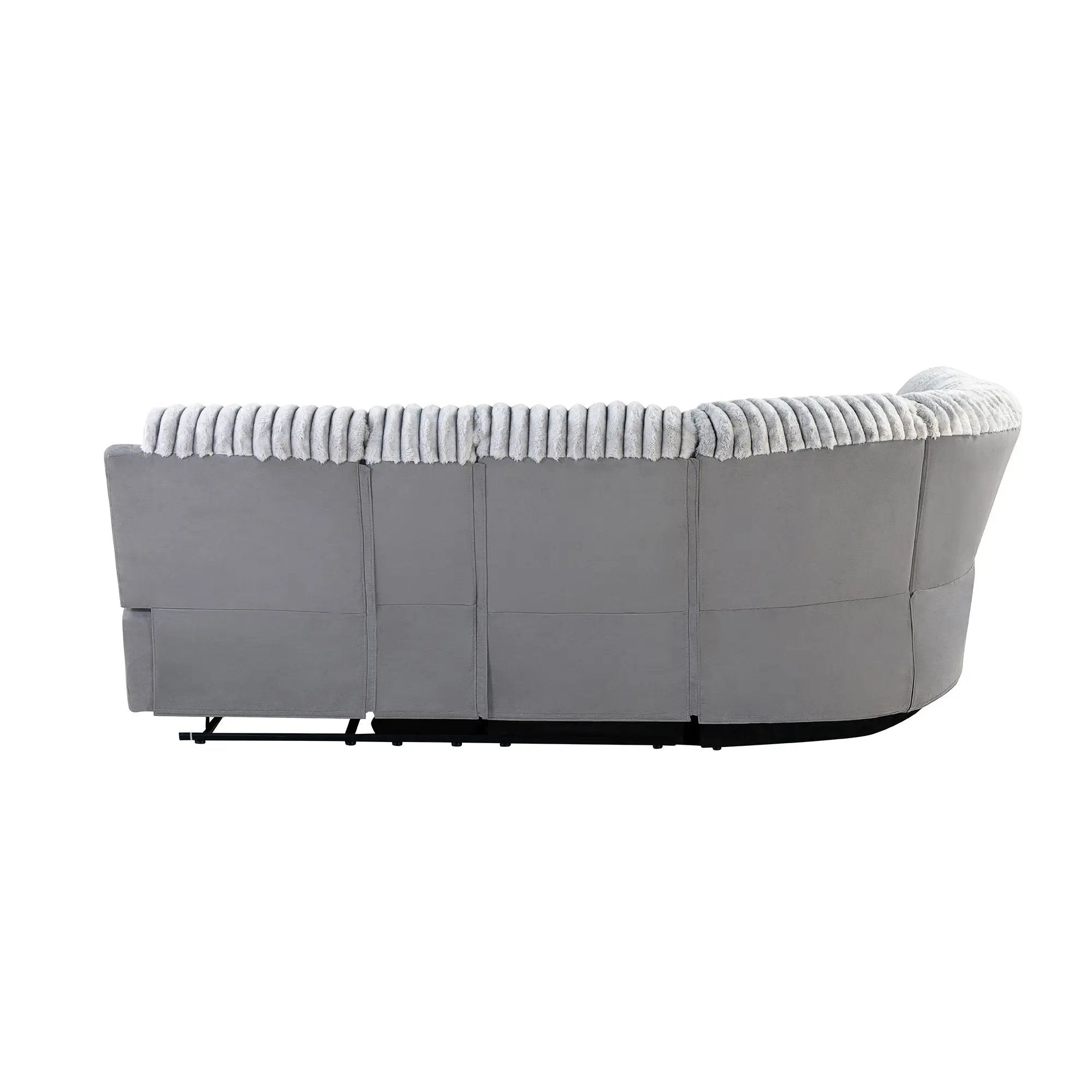 Bruni - Sectional Sofa With LED Lighting And Manual Recline - Gray
