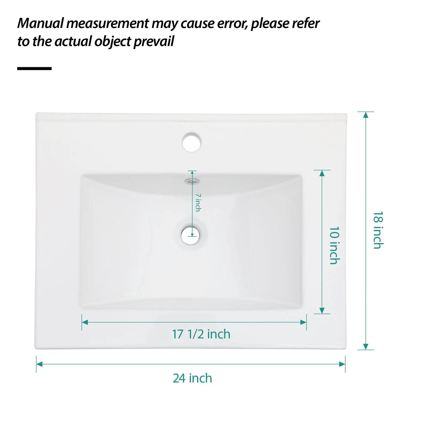 Premium Rectangular Vanity Top With Single Faucet Hole And Overflow by HouseOfZazla
