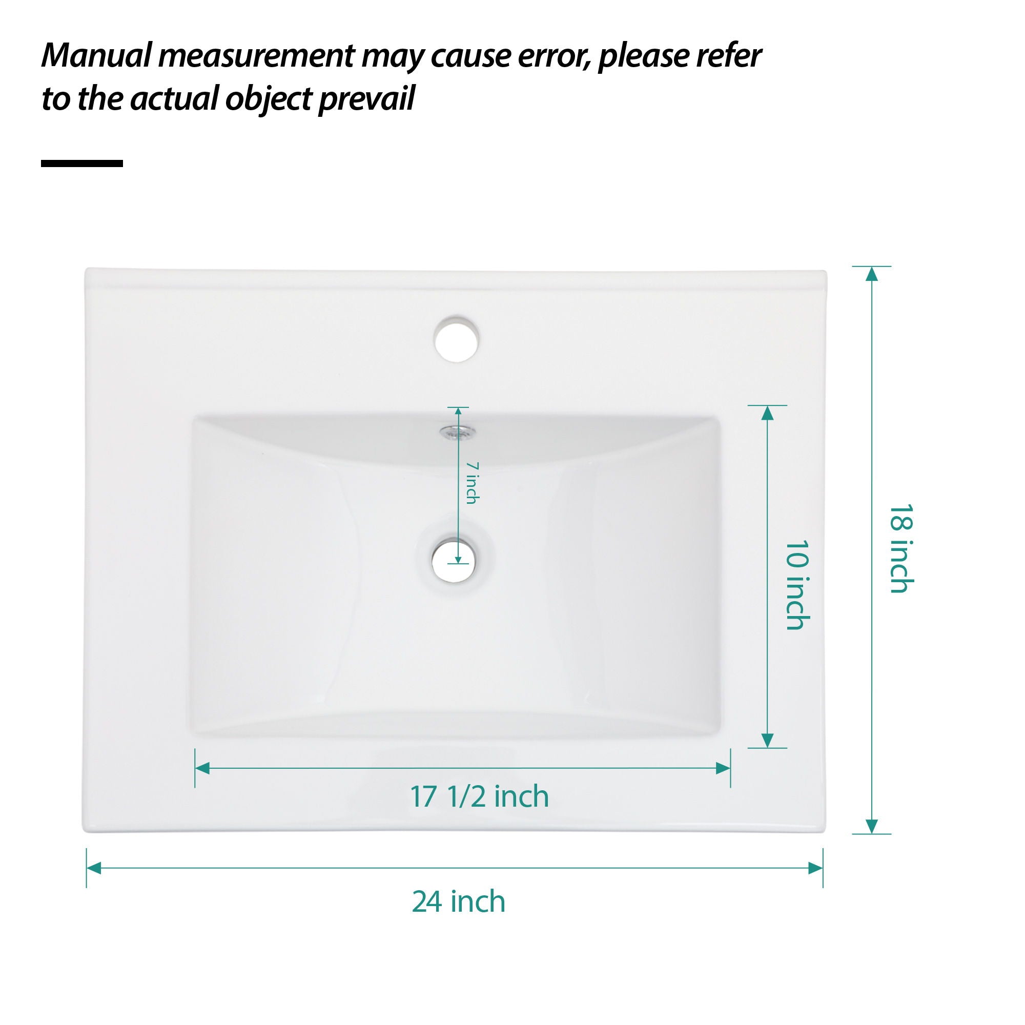 Premium Rectangular Vanity Top With Single Faucet Hole And Overflow by HouseOfZazla