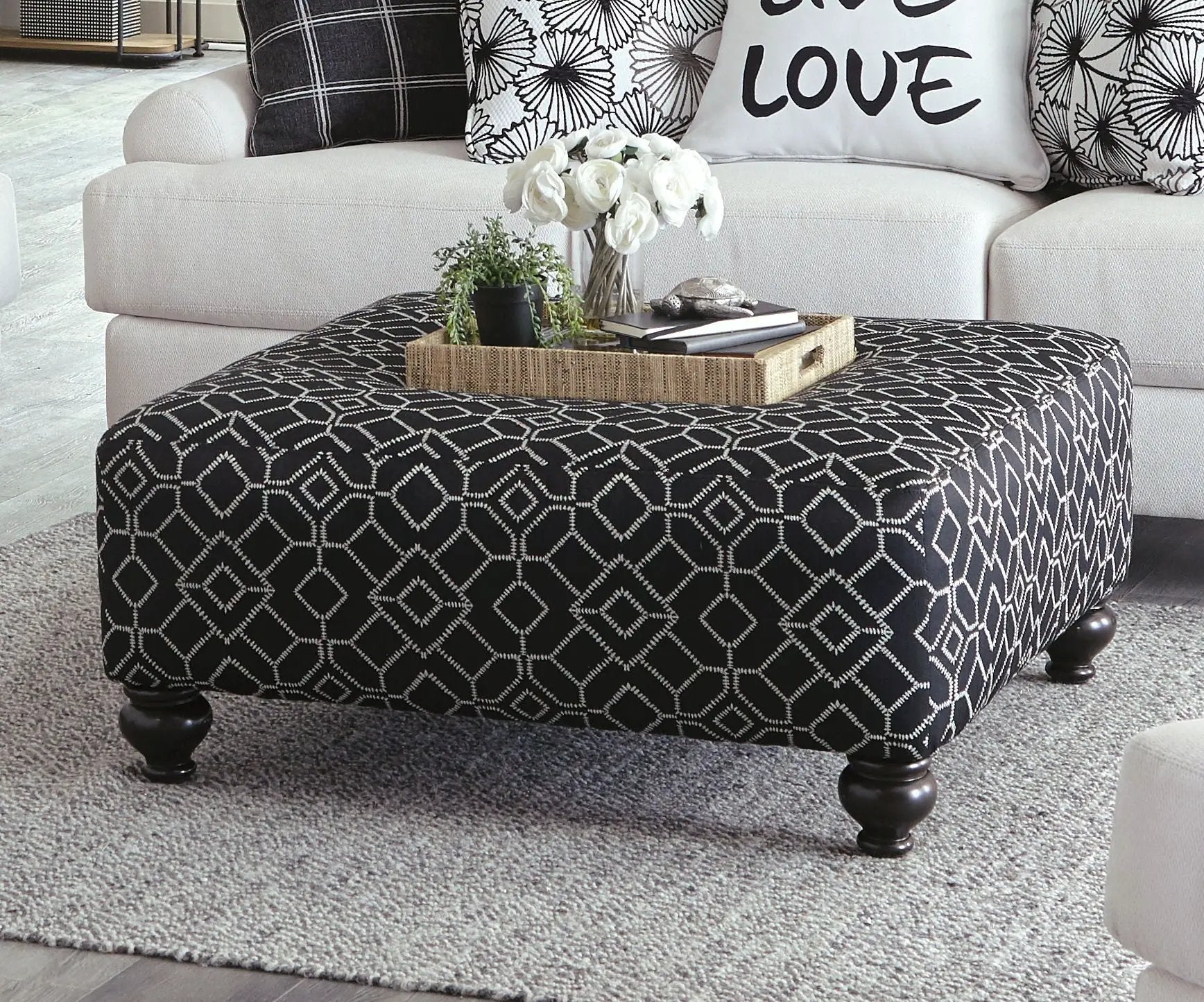 Cumberland - Cocktail Ottoman - Onyx by Unique Piece Furniture
