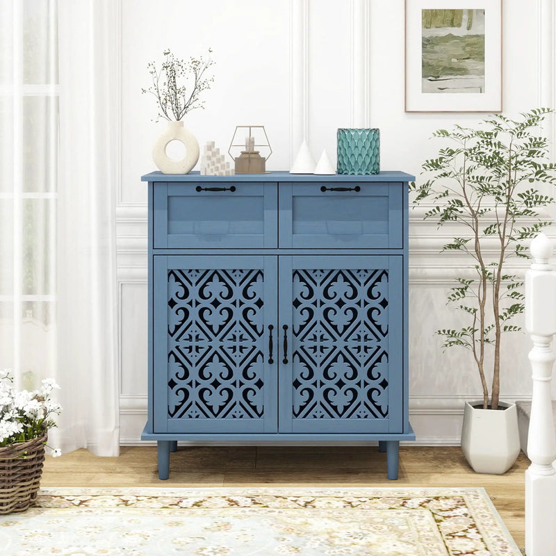 2 Door 2 Drawer Elegant Cabinet by HouseOfZazla