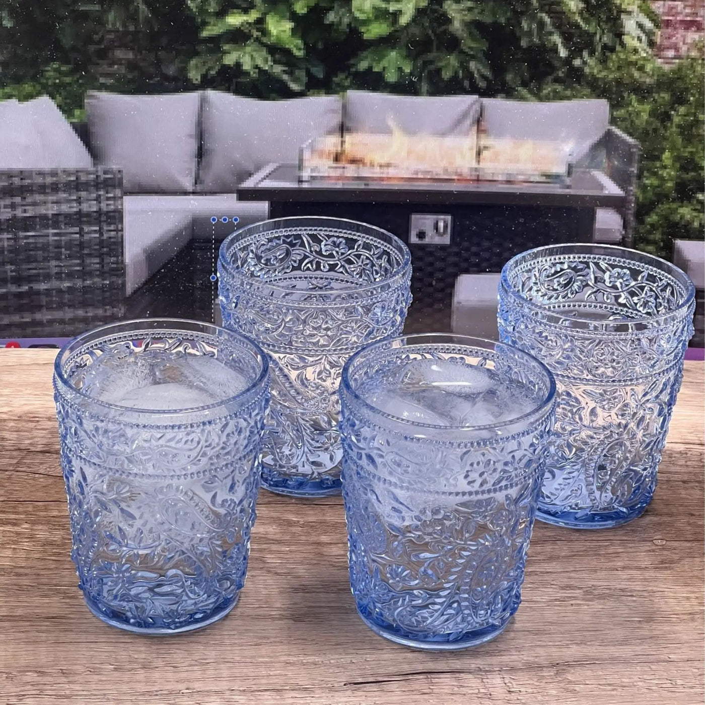 Paisley Acrylic Glasses Drinking (Set of 4) by HouseOfZazla