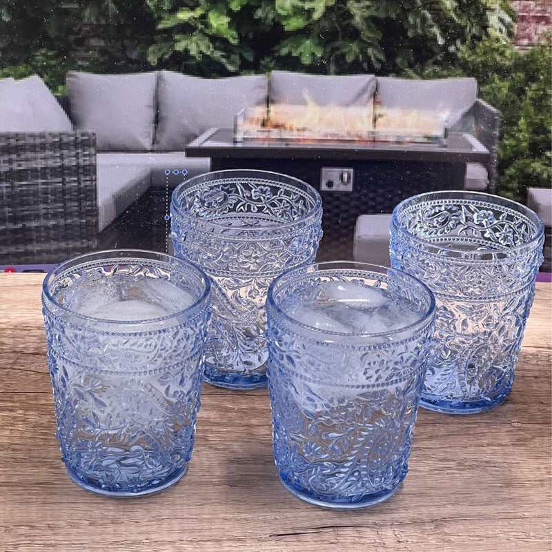 Paisley Acrylic Glasses Drinking (Set of 4) by HouseOfZazla
