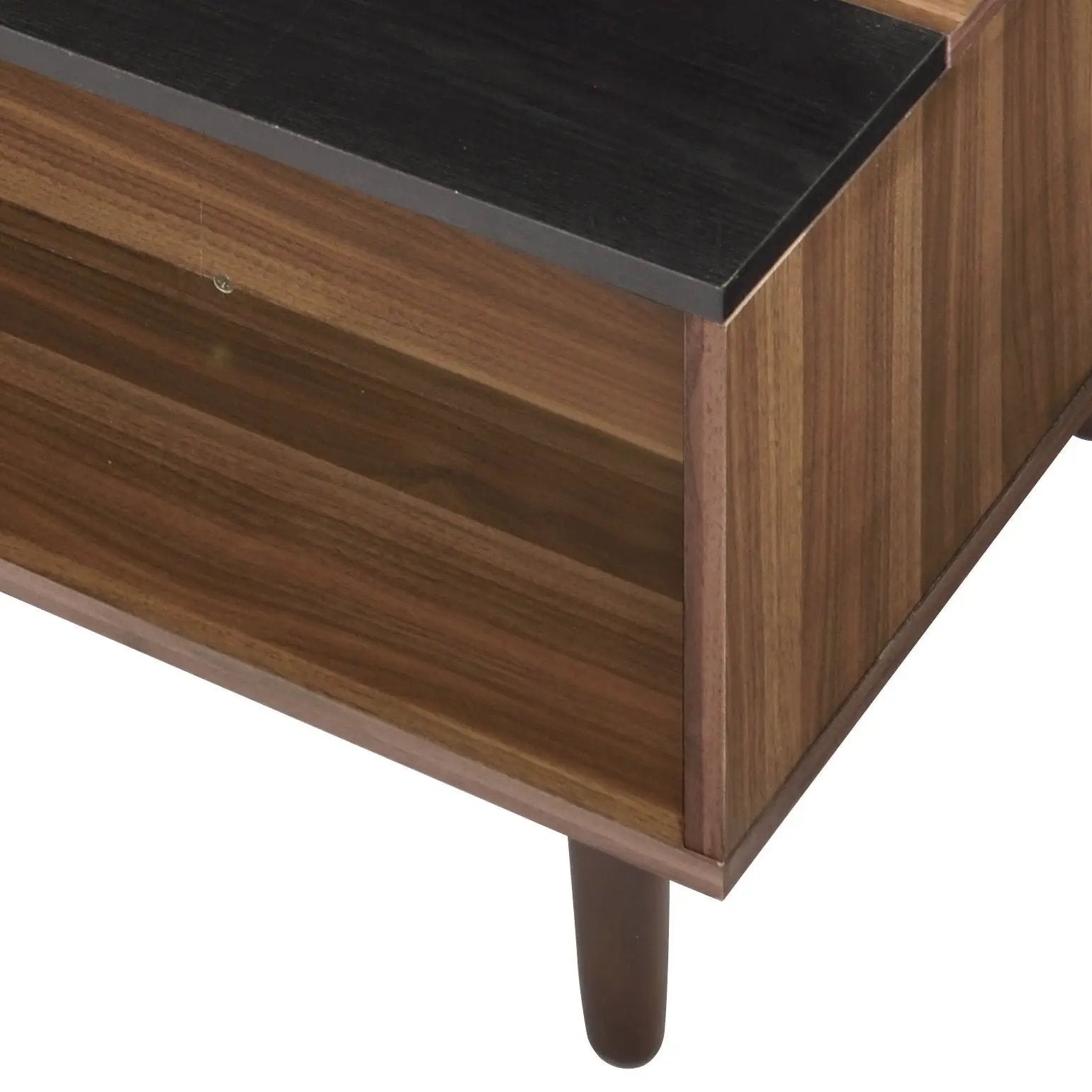 Avala - Coffee Table With Lift Top - Walnut / Black by HouseOfZazla