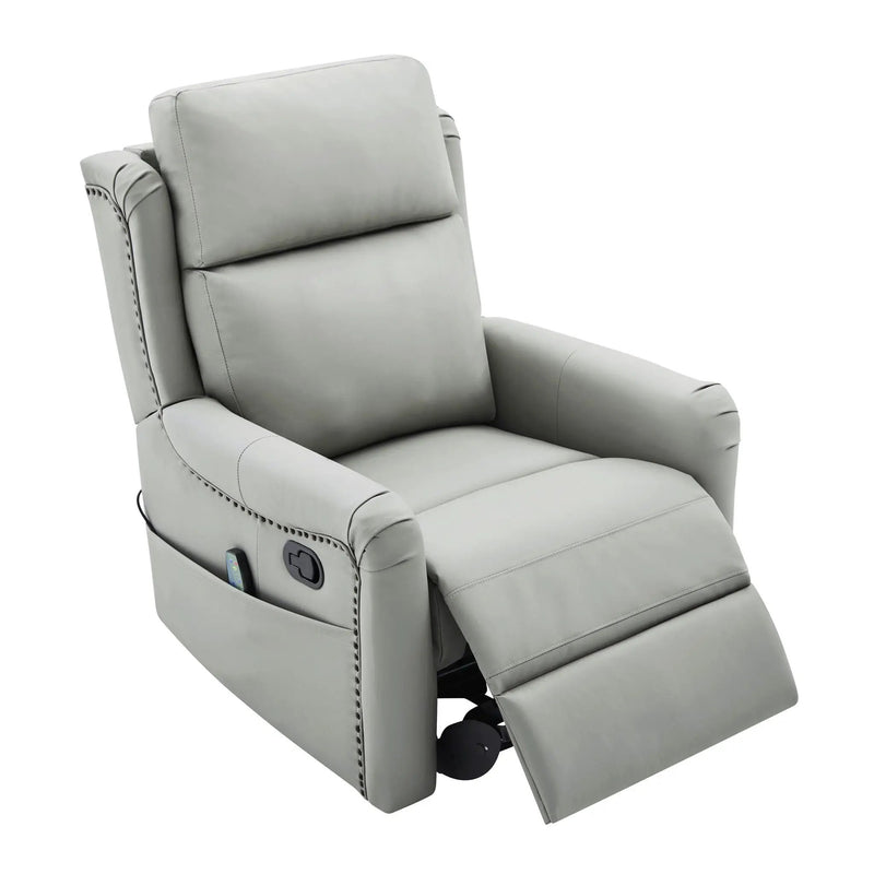 Manual Recliner Swivel Rocking Chair With 8-Point Massage and Heating by HouseOfZazla