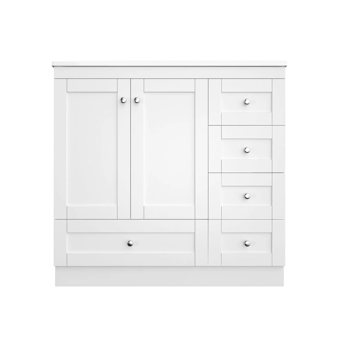 Shaker Free Standing Bathroom Vanity Cabinet & Sink, Soft Close Drawers, Soft Close Doors by Unique Piece Furniture