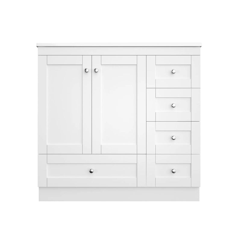 Shaker Free Standing Bathroom Vanity Cabinet & Sink, Soft Close Drawers, Soft Close Doors by HouseOfZazla