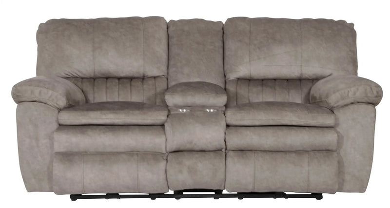 Reyes - Power Lay Flat Reclining Console Loveseat With Storage & Cupholders by Unique Piece Furniture
