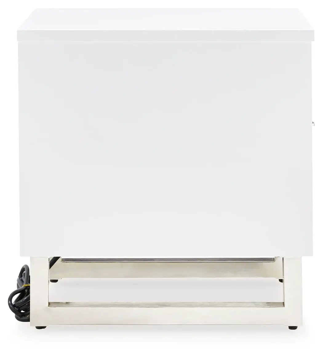 Gardoni - Chair Side End Table - White / Black by Unique Piece Furniture