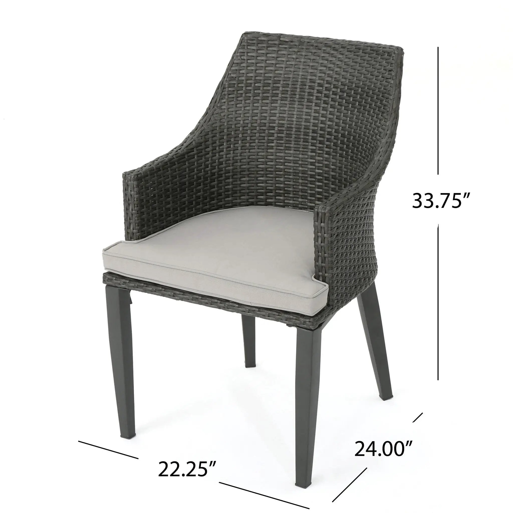 Hillhurst Outdoor Chair Set of 2 with Weather Resistant Cushions by HouseOfZazla